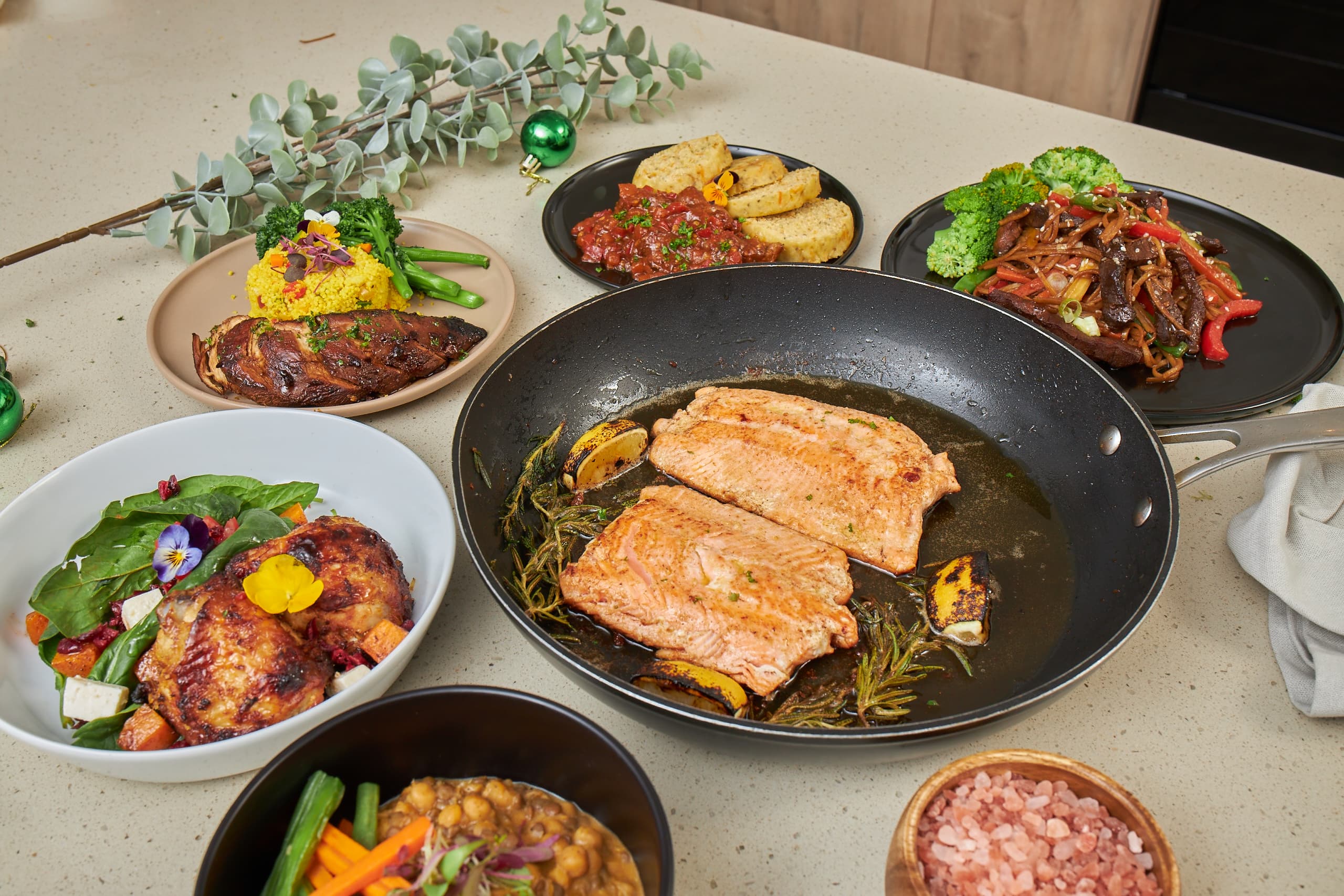 Freshly seared salmon with lemon and herbs - Nutridish chef-prepared healthy meal, Johannesburg